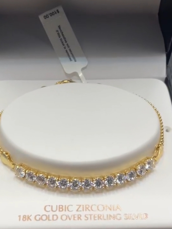 Giani Bernini Jewelry - Giani Bernini 18k Gold Cubic Zirconia Station Bracelet